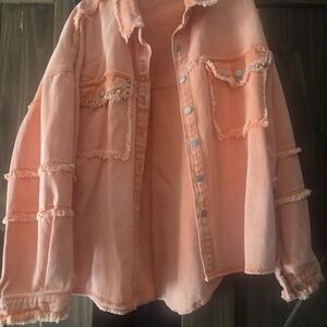 Women's Pink Denim Jacket
